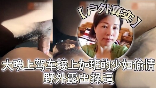真实】户外大晚上驾车接上加班的少妇偷情野外露出操逼