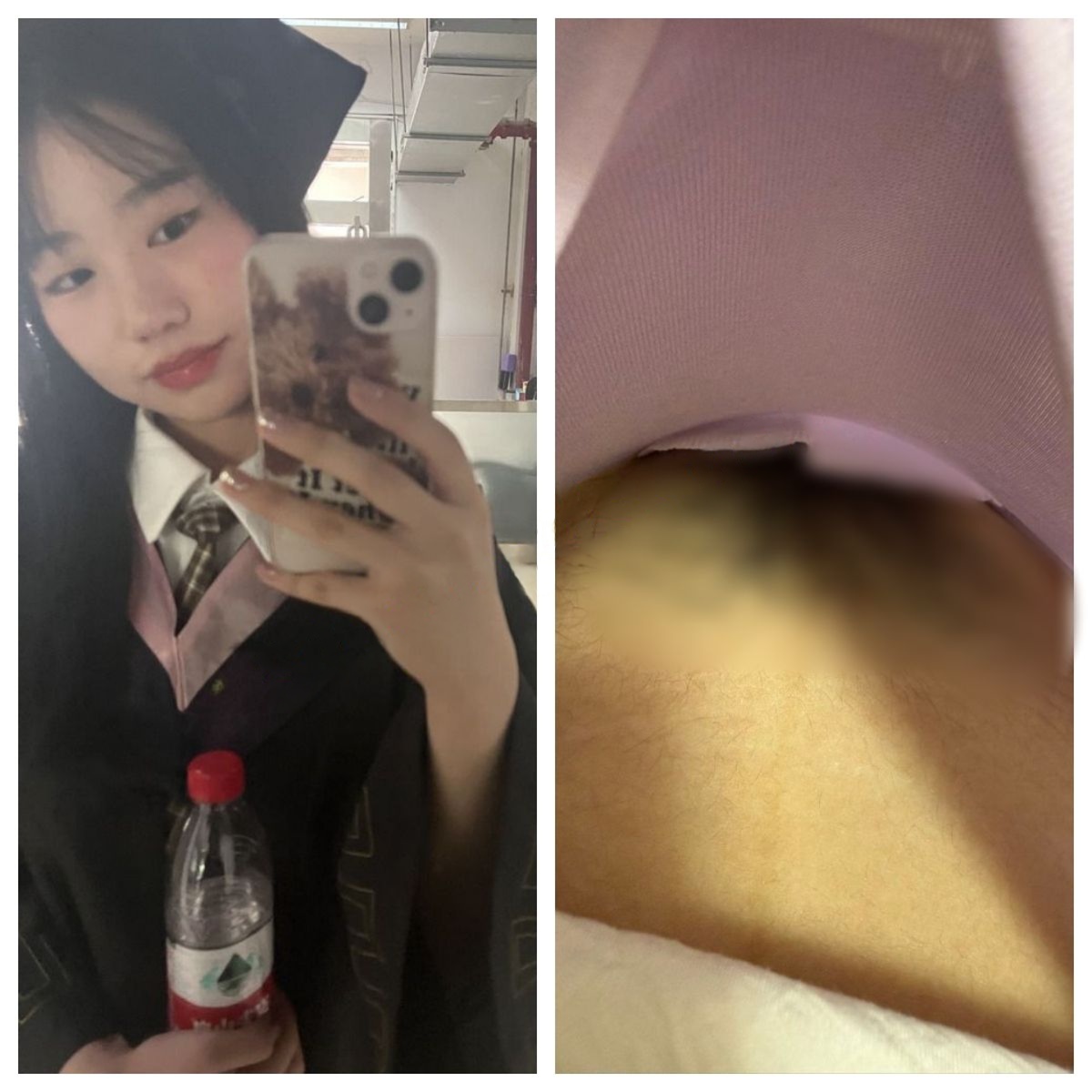 ⏪男友泄密⏩清纯白袜女大玩3p