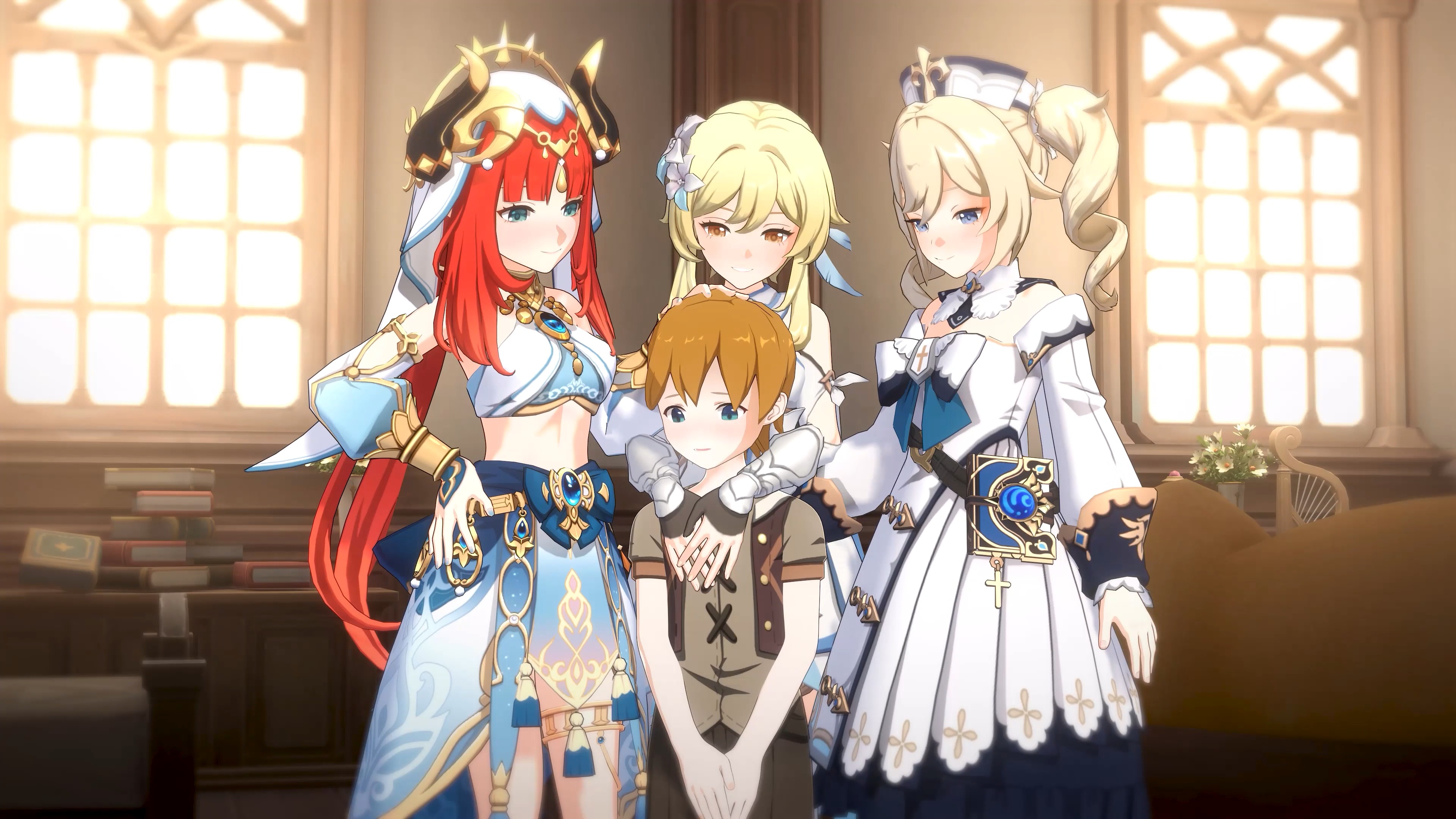[PastaPaprika] 原神 妮露amp;amp;amp;荧amp;amp;amp;芭芭拉动漫3D