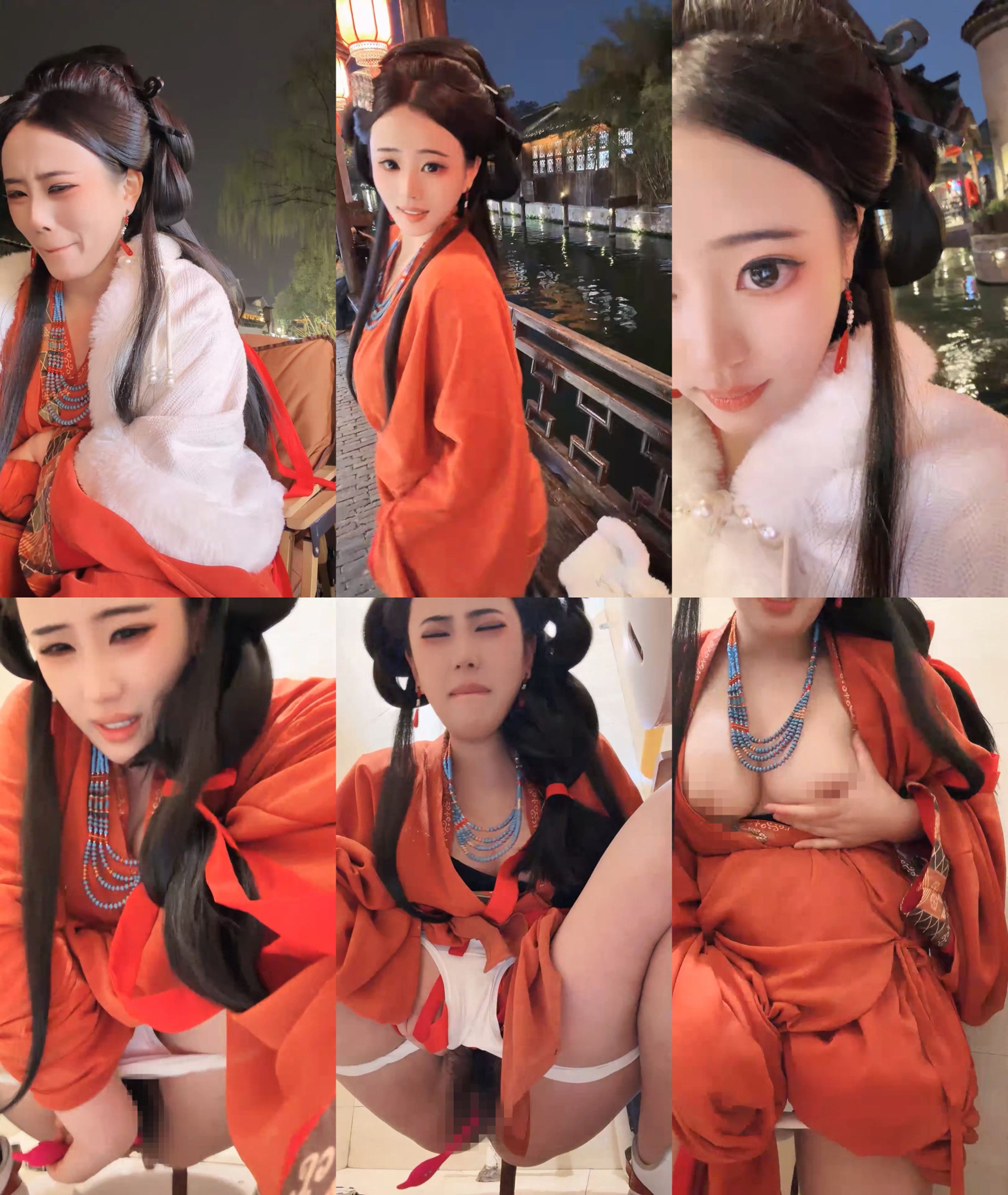♆♆【小鱼糕冷】古城汉服户外跳蛋 空姐制服 球场无套狂操