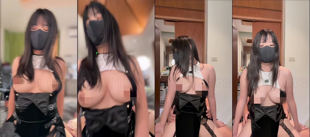 ICICIS-巨乳女仆黑丝吊带欣欣子自己捏着自己的奶子