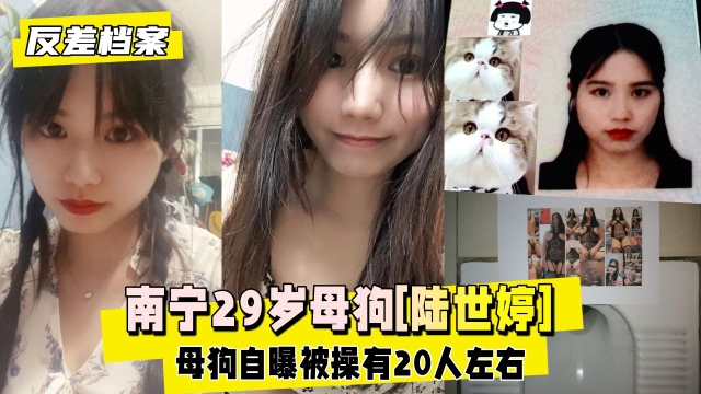 【反差婊档案】南宁29岁母狗陆世婷被前男友抽屄