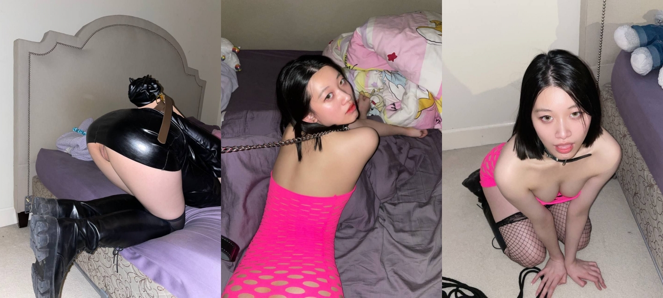 云盘高质露脸泄密！大学妹露脸性爱自怕，深喉捆绑狗链疯狂SM，母狗被干到翻白眼