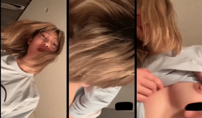 ❤️眼镜妹❤️超级反差 小穴塞最大的鸡吧 爬在床上 无套猛干她的骚逼！